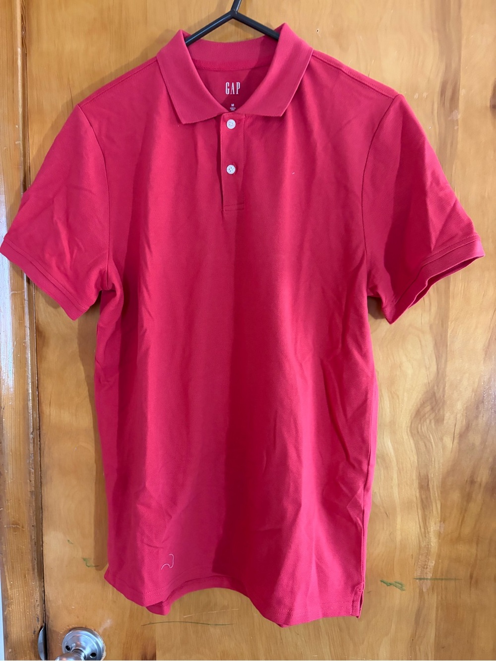 GAP Men's Bright Red Short Sleeve Polo